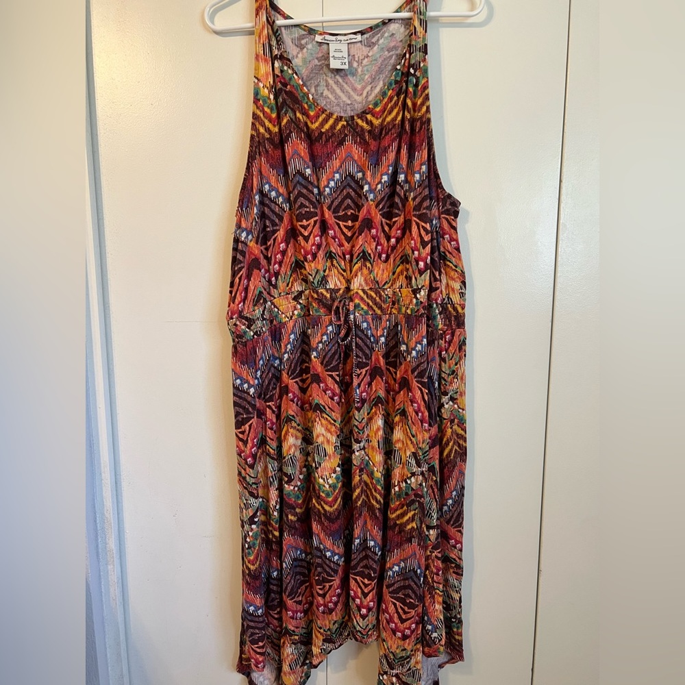 American Rag Orange Pattern Tank Dress
